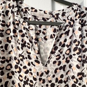 Loft muted leopard print dress